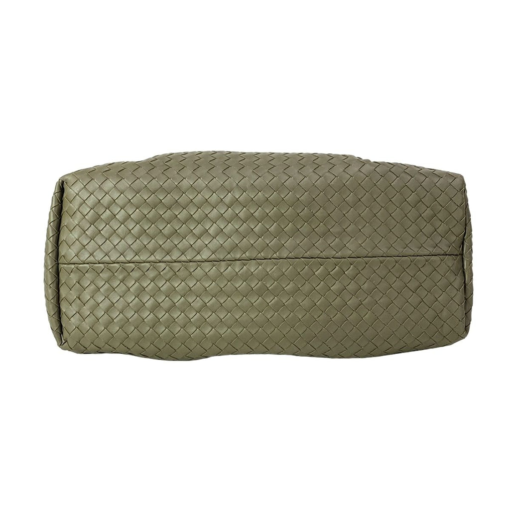 Bottega Veneta Tote Large Pinacoteca Khaki Plaid Reversible Leather — view 5