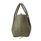 Bottega Veneta Tote Large Pinacoteca Khaki Plaid Reversible Leather — view 4