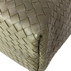 Bottega Veneta Tote Large Pinacoteca Khaki Plaid Reversible Leather — view 7