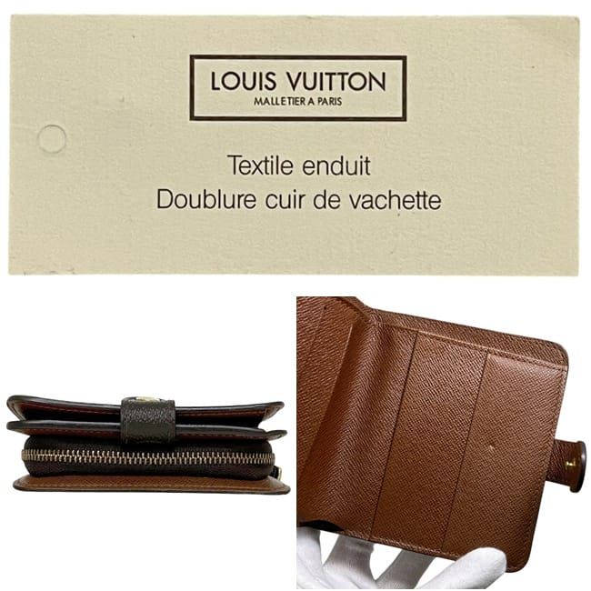 Louis Vuitton Bi Foldwallet L Letter Zipper Compact Zip Monogram Canvas Brown — view 3