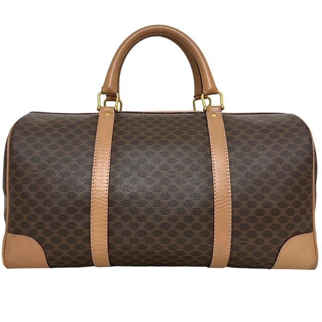Celine Bostonline Boston Bag Mcadam Leather Brown — view 9