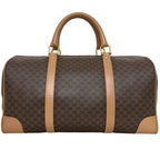 Celine Bostonline Boston Bag Mcadam Leather Brown — view 9