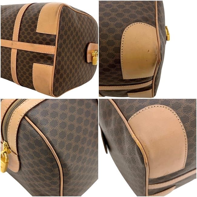 Celine Bostonline Boston Bag Mcadam Leather Brown — view 8