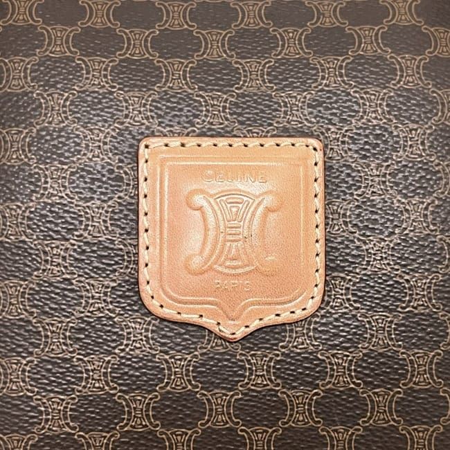 Celine Bostonline Boston Bag Mcadam Leather Brown — view 7
