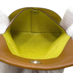 Hermes Leather Box Calf Chevre Brown Yellow — view 3