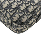 Dior Shoulder Bag Saddle Small Oblique Canvas Leather Black — view 8