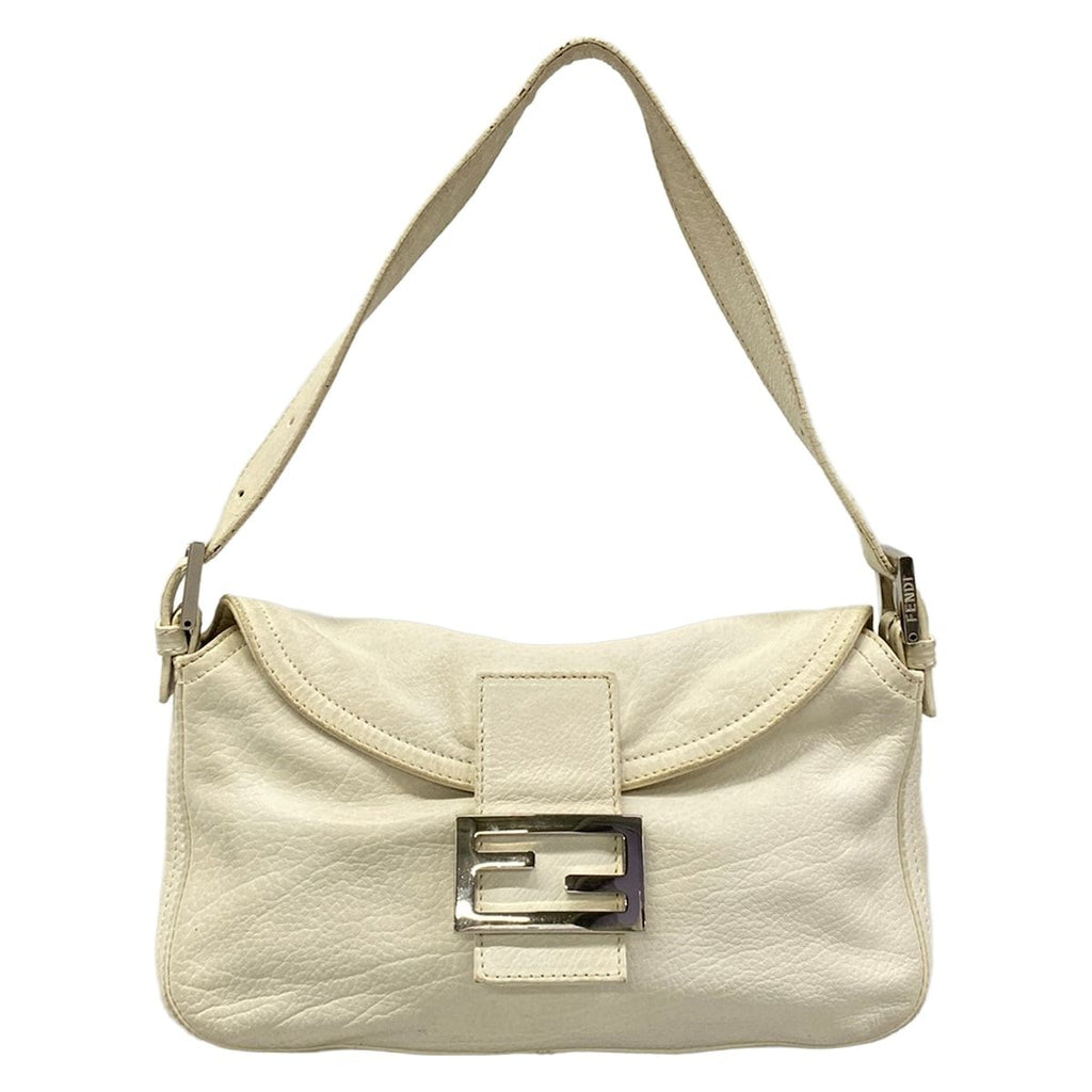 Fendi Handbag White Leather