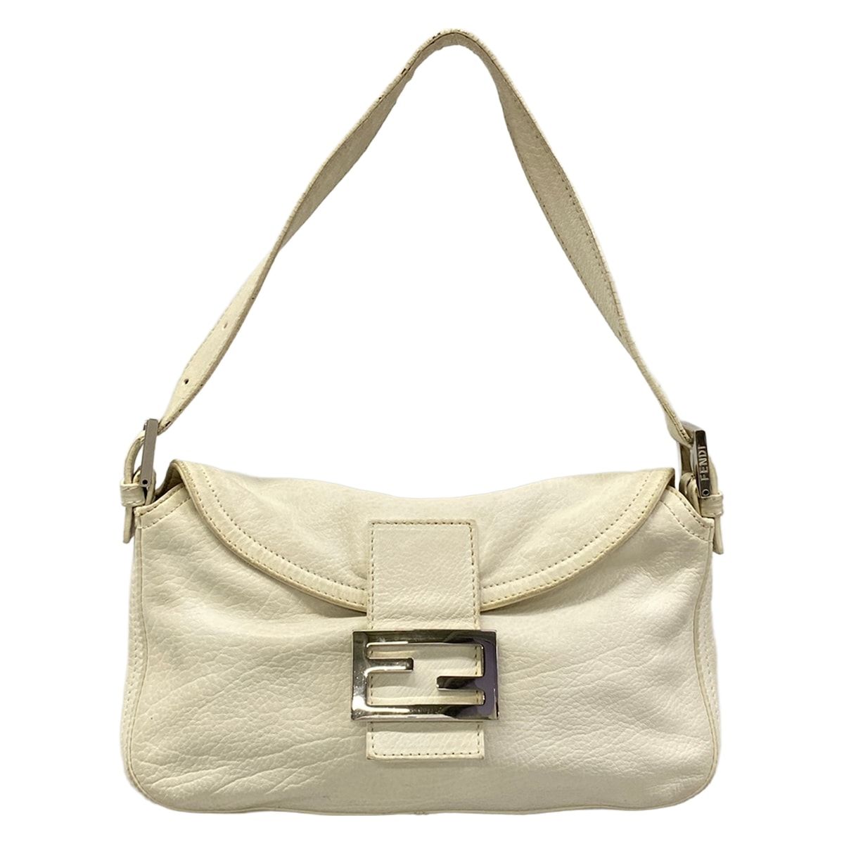 Fendi Handbag White Leather