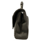 Saint Laurent Paris Handbag Classic Monogram Gray Silver Leather — view 4