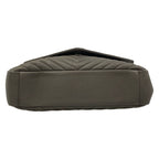 Saint Laurent Paris Handbag Classic Monogram Gray Silver Leather — view 5