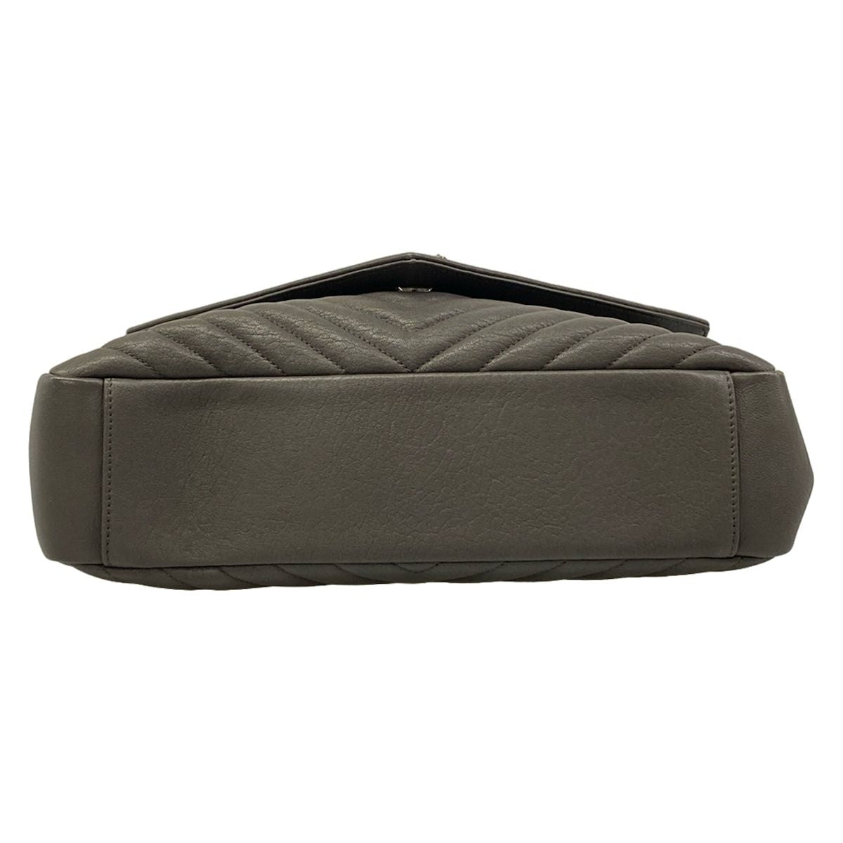 Saint Laurent Paris Handbag Classic Monogram Gray Silver Leather — view 5