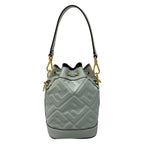 Fendi Handbag Mon Tresor Light Blue Embossed Leather — view 3