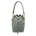 Fendi Handbag Mon Tresor Light Blue Embossed Leather