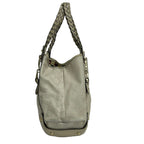 Gucci Tote Horsebit Guccissima Line Gray Beige Braided Leather — view 4