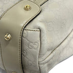 Gucci Tote Horsebit Guccissima Line Gray Beige Braided Leather — view 6