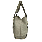 Gucci Tote Horsebit Guccissima Line Gray Beige Braided Leather — view 2