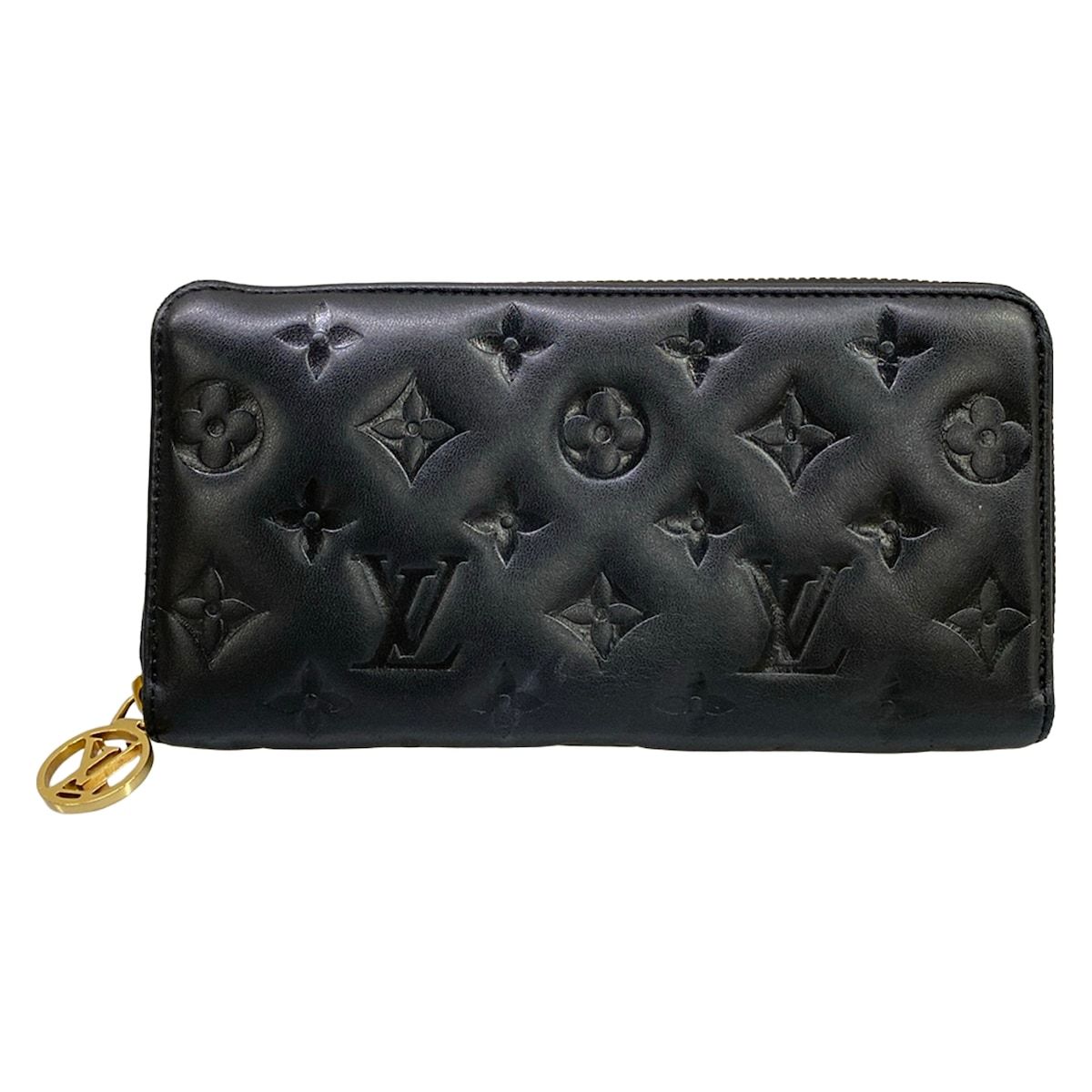 Louis Vuitton Wallet Cousin Zippy Noir Leather
