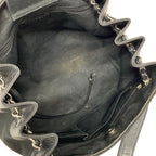 Chanel Tote Stitch Black Silver Chain Shoulder Lambskin — view 7