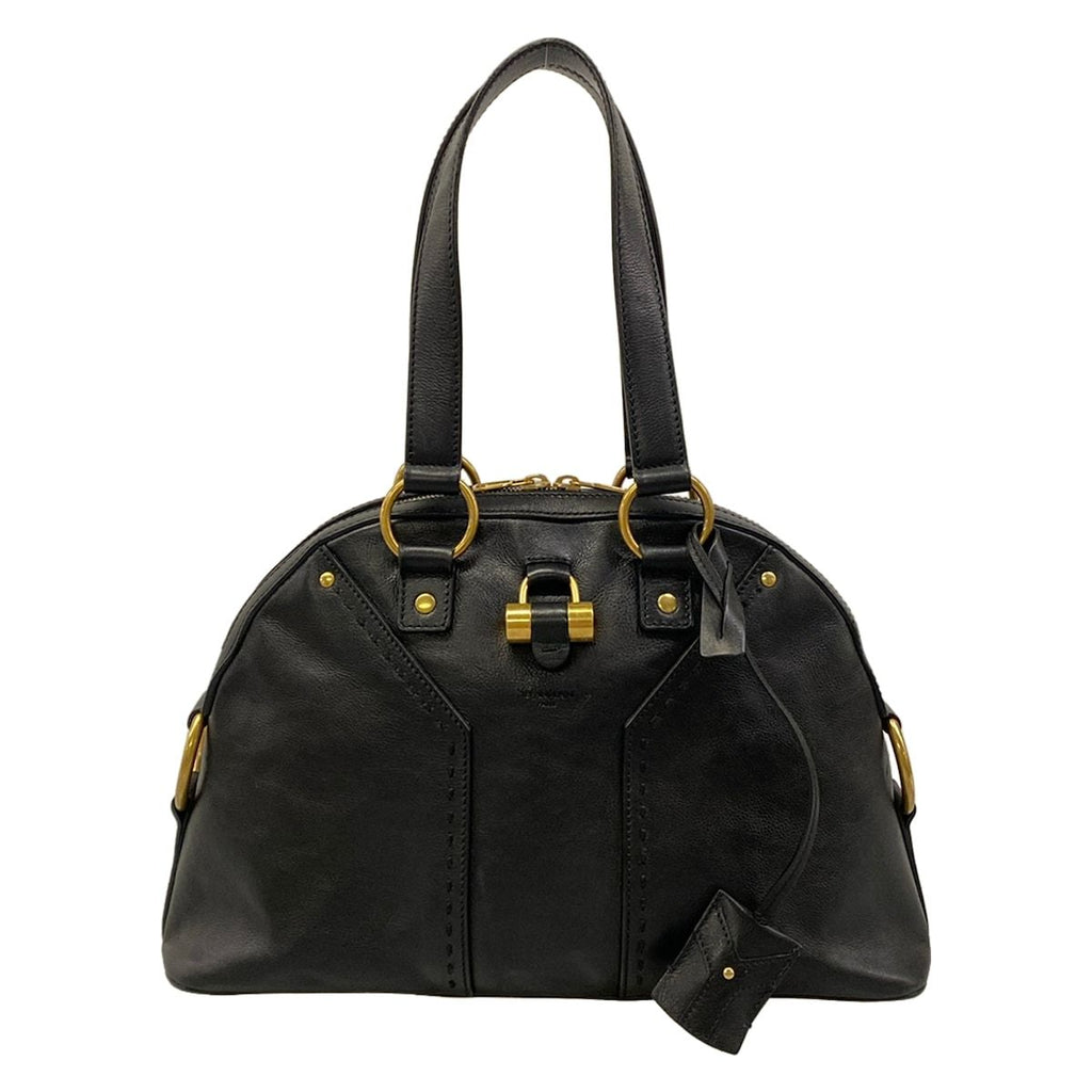 Saint Laurent Rive Gauche Handbag Muse Bag Black Leather