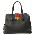 Prada Handbag Black Red Leather