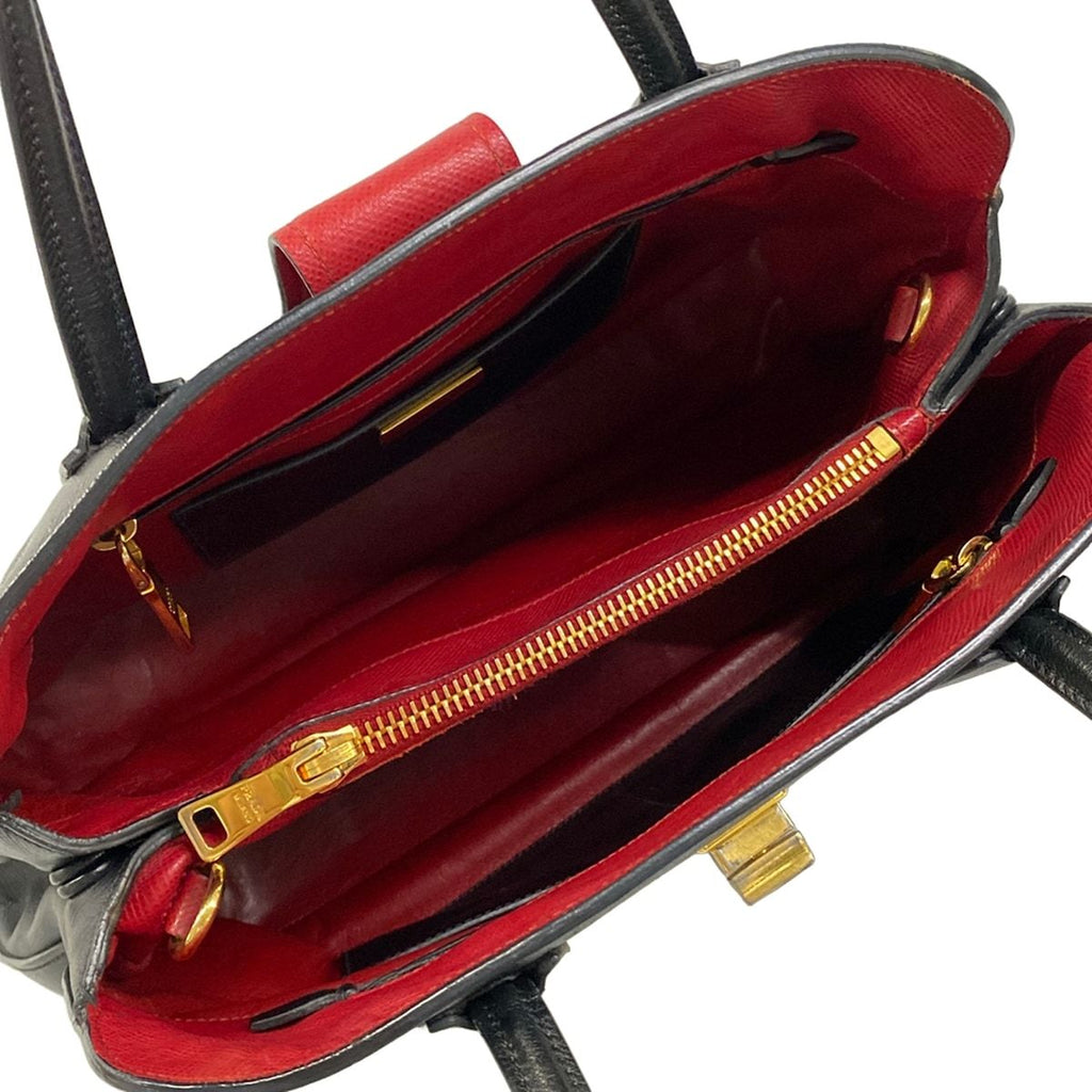 Prada Handbag Black Red Leather — view 7