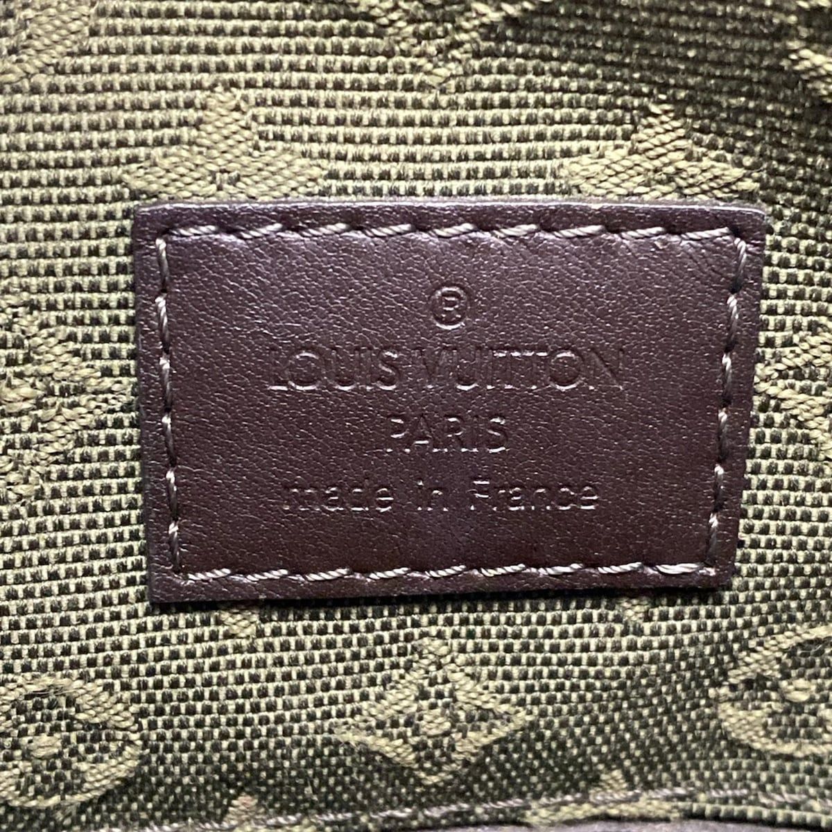 Louis Vuitton Shoulder Bag Monogram Mini Besace Marie Kate Khaki Cotton — view 8