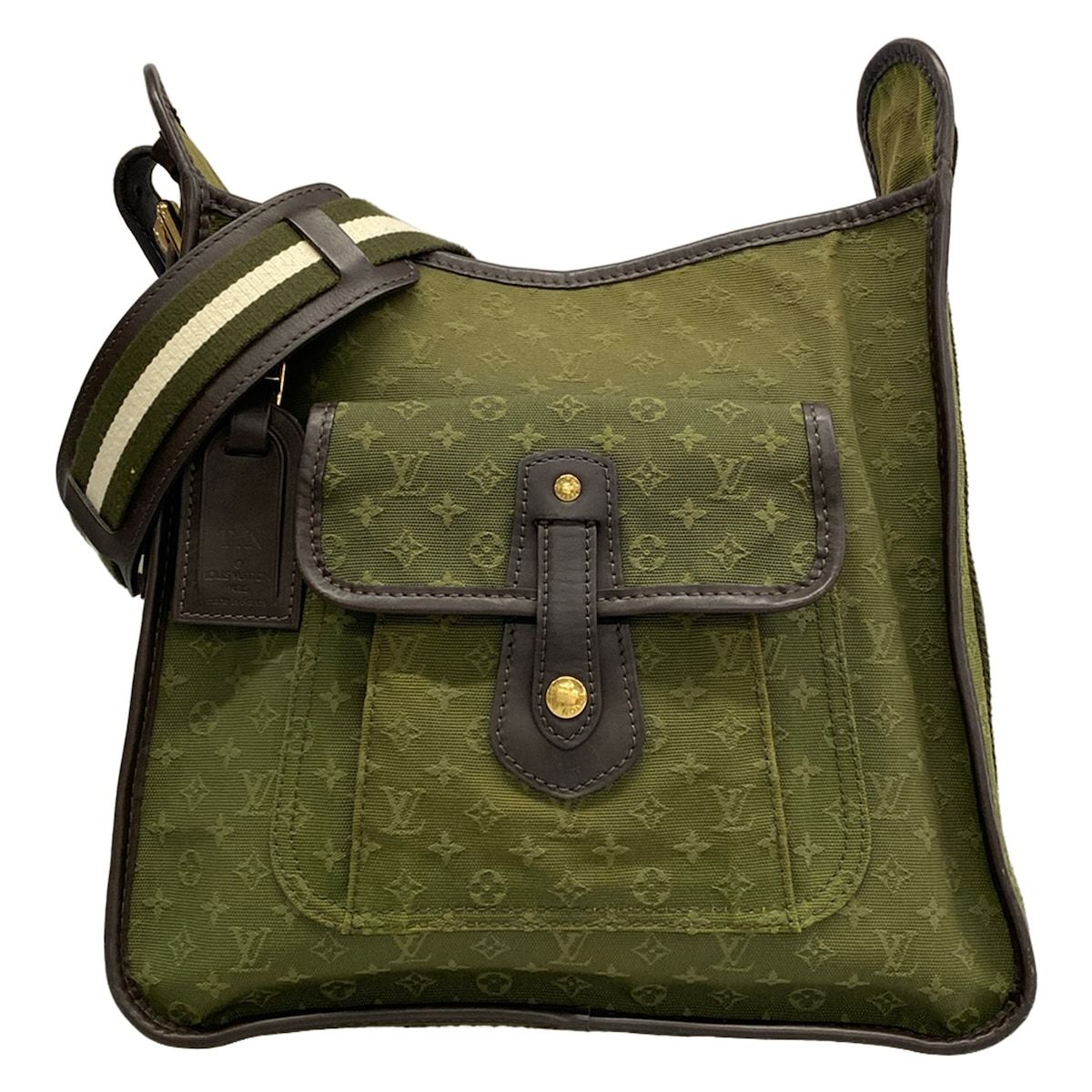 Louis Vuitton Shoulder Bag Monogram Mini Besace Marie Kate Khaki Cotton