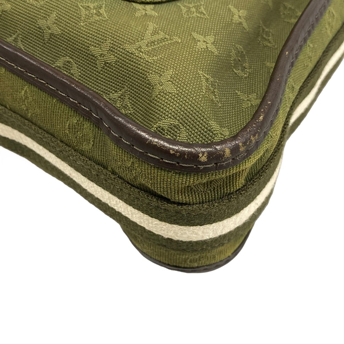 Louis Vuitton Shoulder Bag Monogram Mini Besace Marie Kate Khaki Cotton — view 6