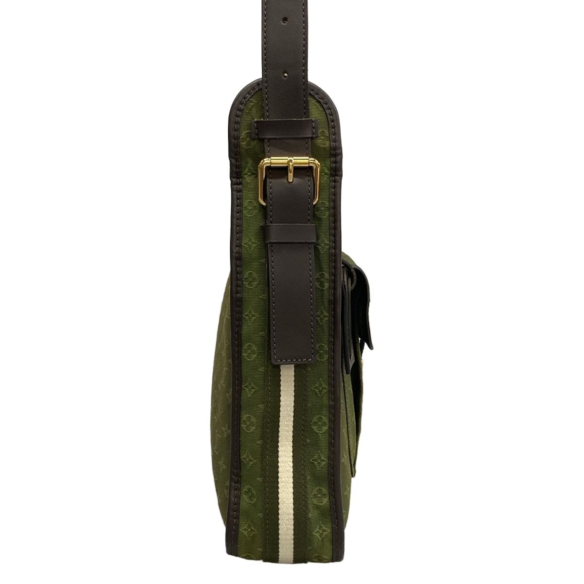 Louis Vuitton Shoulder Bag Monogram Mini Besace Marie Kate Khaki Cotton — view 2