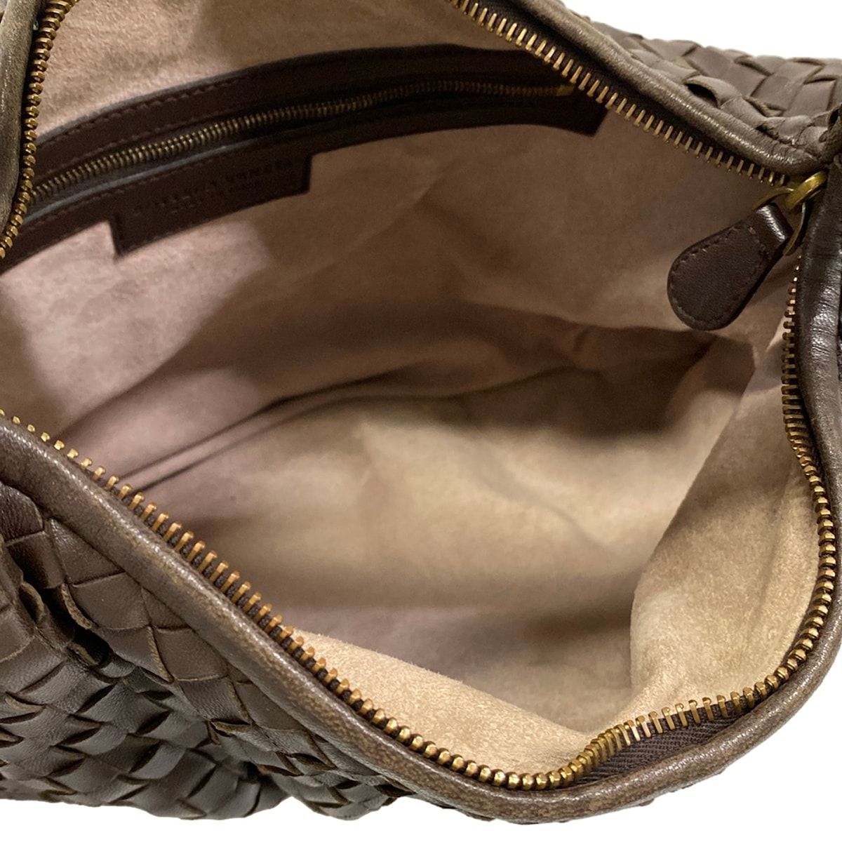 Bottega Veneta Handbag Bag Dark Brown Beige Flower Leather — view 7