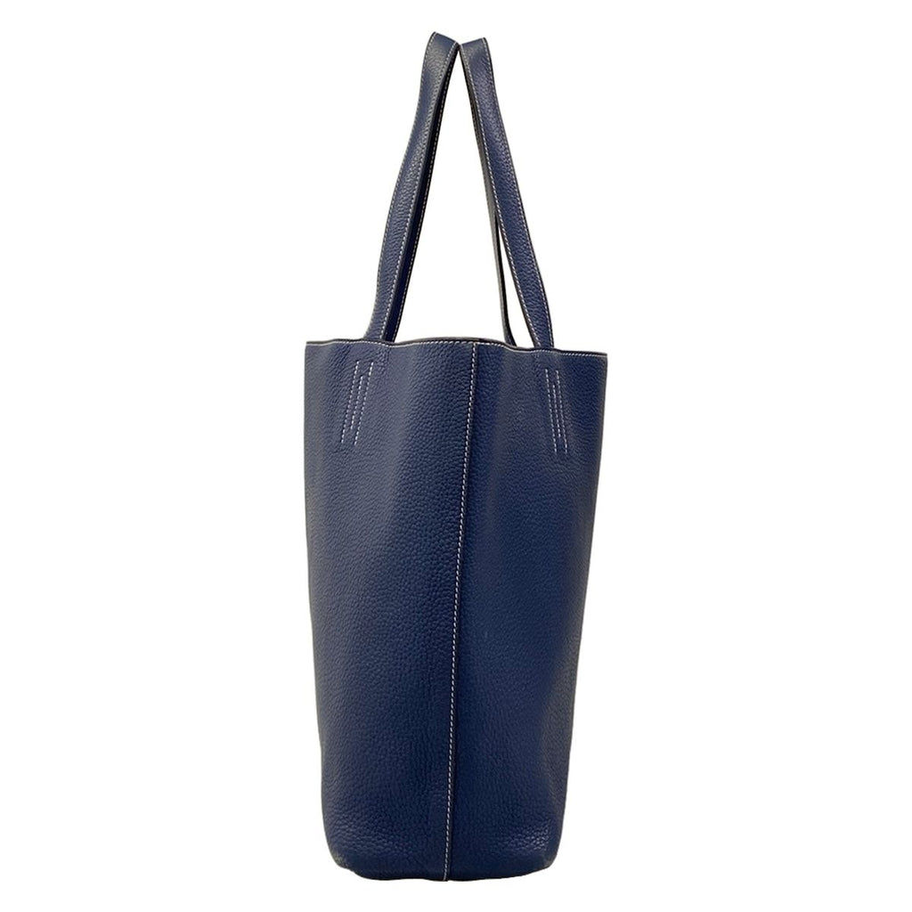 Hermes Tote Double Sens 45 Blue Reversible — view 4