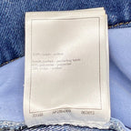 Chanel Jeans 36 S Light Blue Full Length Pearl CC Logo Wide Cotton — view 4