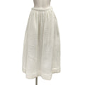 Chanel Long Skirt 34 S White Waffle Cotton