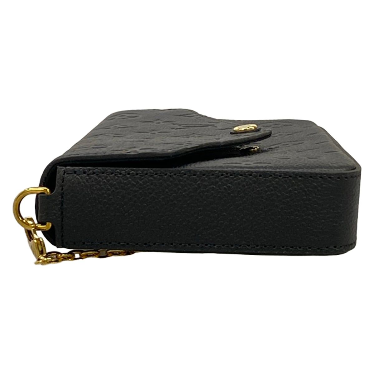 Louis Vuitton Wallet Monogram Empreinte Felice Noir Chain Leather Shoulder — view 8