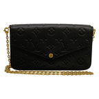 Louis Vuitton Wallet Monogram Empreinte Felice Noir Chain Leather Shoulder