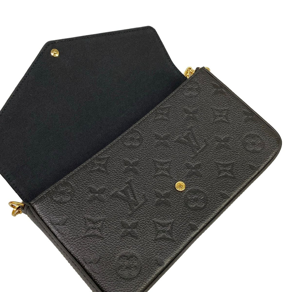 Louis Vuitton Wallet Monogram Empreinte Felice Noir Chain Leather Shoulder — view 3