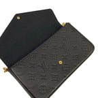 Louis Vuitton Wallet Monogram Empreinte Felice Noir Chain Leather Shoulder — view 3