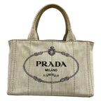 Prada Tote Canapa Ivory