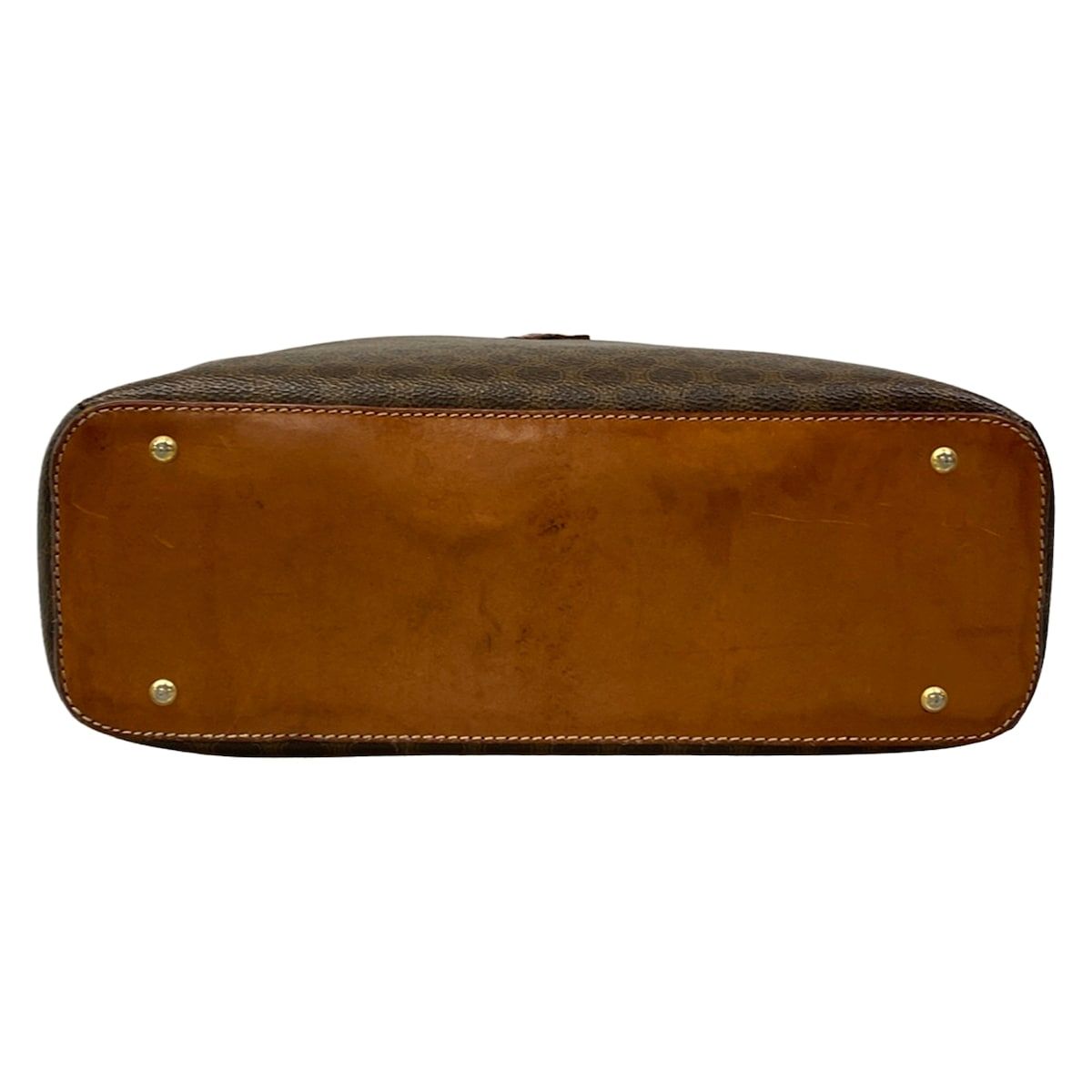 Celine Handbag Macadam Pattern Brown Dark Leather — view 5