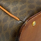 Celine Handbag Macadam Pattern Brown Dark Leather — view 6