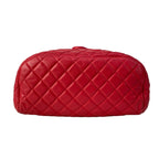Chanel Backpack Quilted Red Silver Chain Shoulder Lambskin — view 5