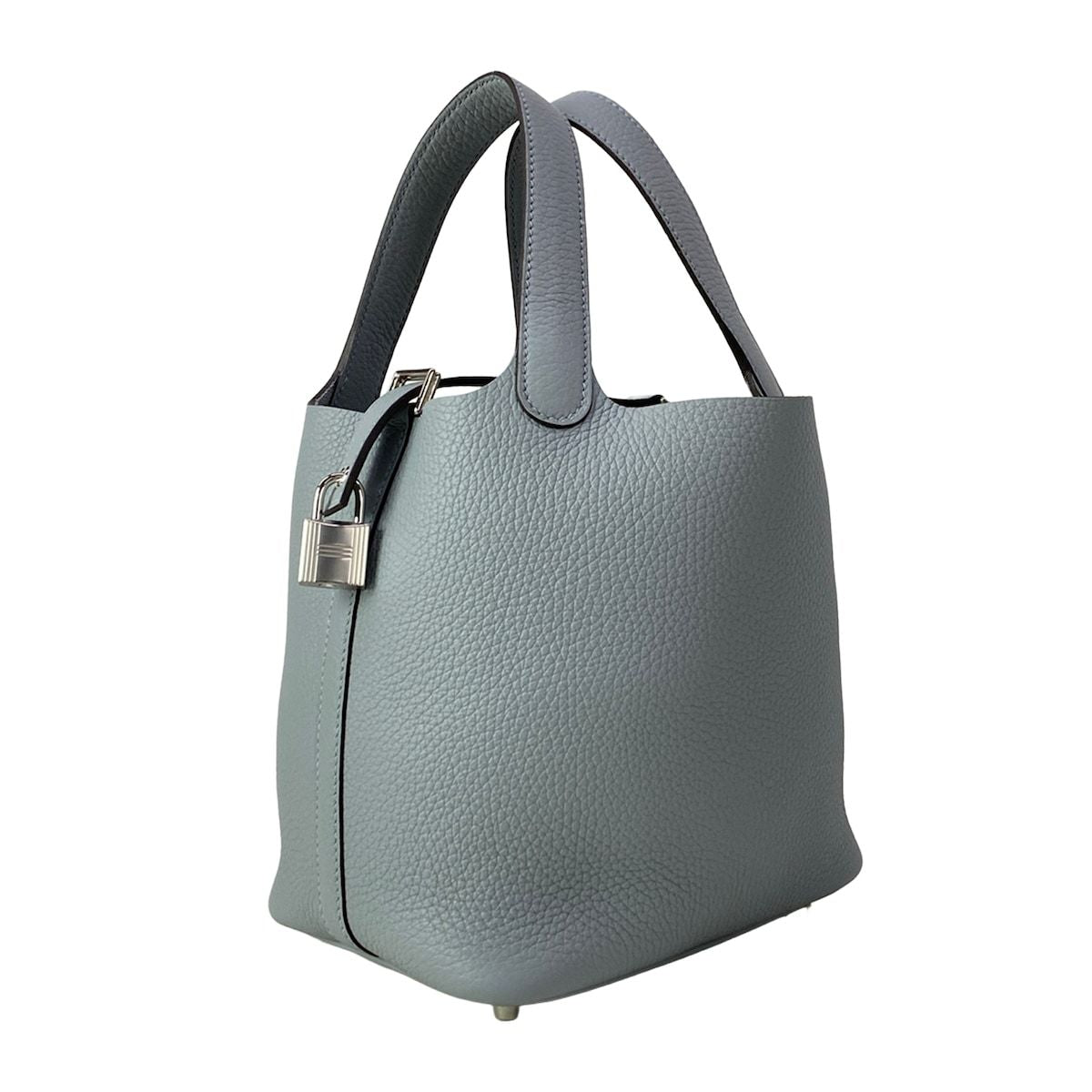 Hermes Handbag Picotin Lock PM Gris Perle Silver