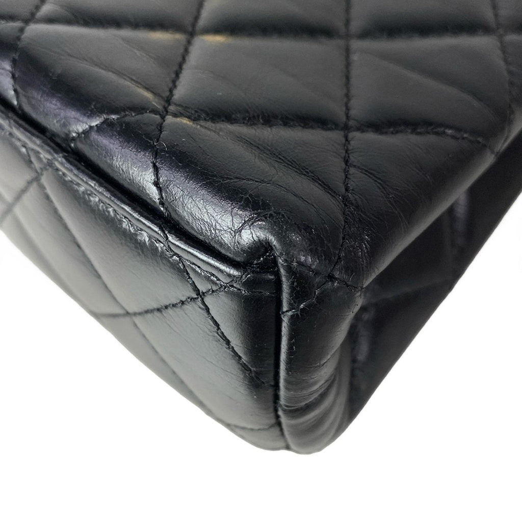 Chanel Shoulder Bag Mini Shopping Quilted Black Chain Gold Metal — view 7
