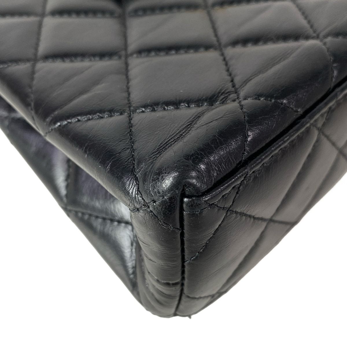 Chanel Shoulder Bag Mini Shopping Quilted Black Chain Gold Metal — view 6