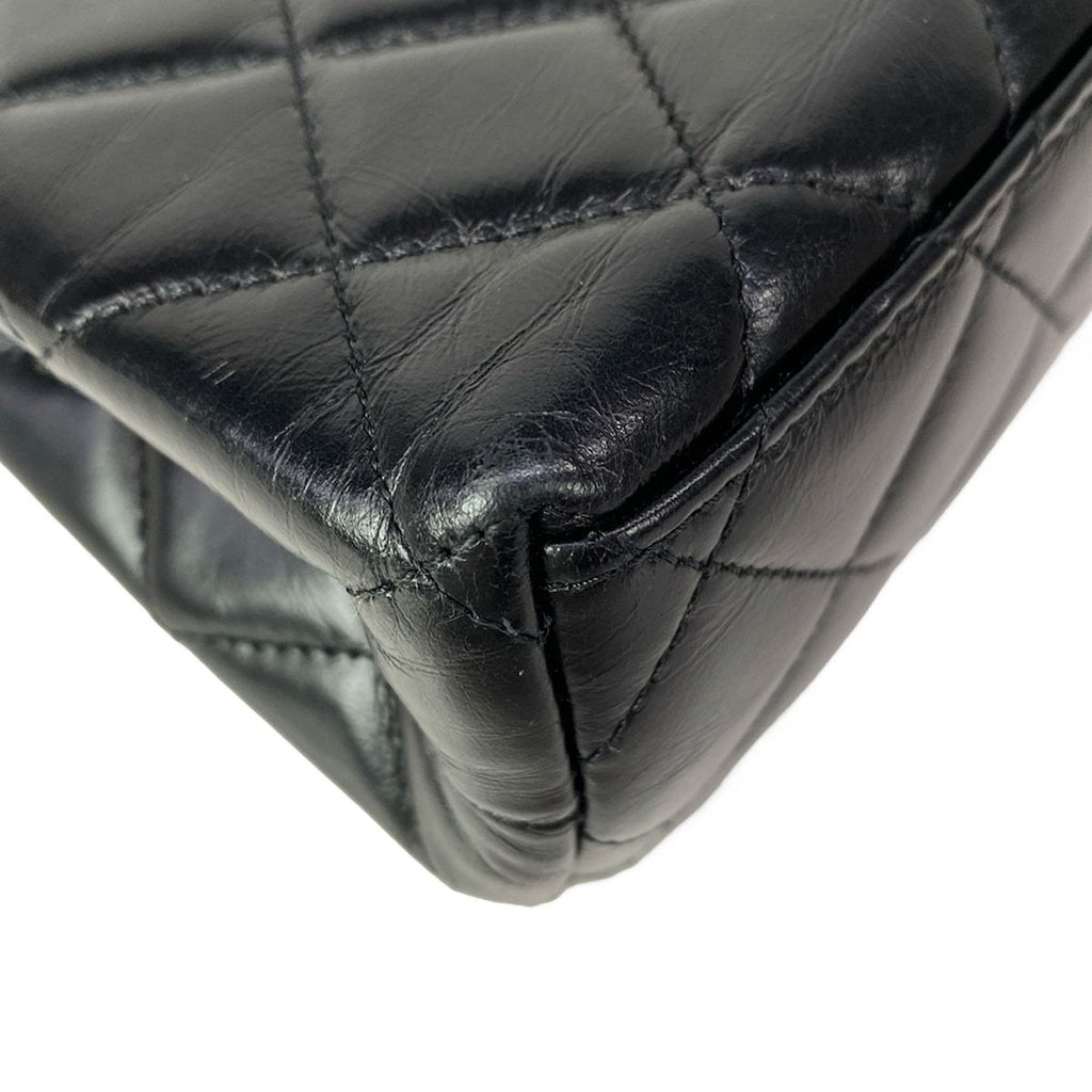 Chanel Shoulder Bag Mini Shopping Quilted Black Chain Gold Metal — view 8