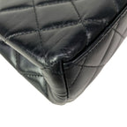 Chanel Shoulder Bag Mini Shopping Quilted Black Chain Gold Metal — view 8