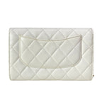 Chanel Wallet Quilted White Chain Shoulder — view 2