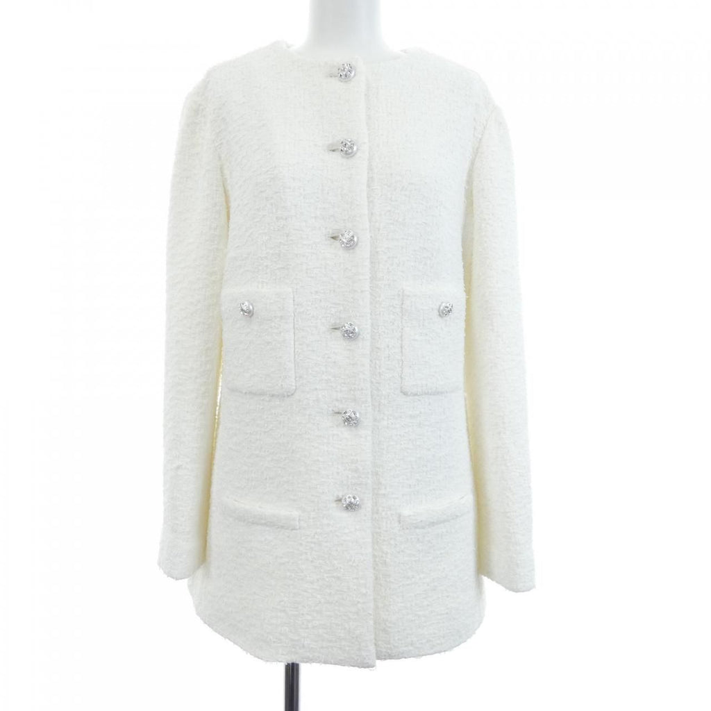 Chanel Collarless Jacket White
