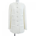 Chanel Collarless Jacket White