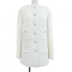 Chanel Collarless Jacket White